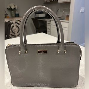 Gray patent leather Kate Spade Satchel